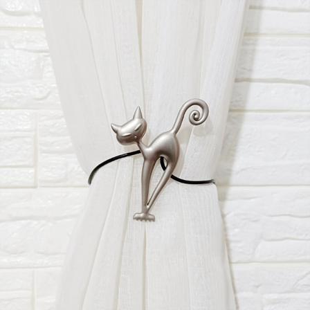 2 STK magnetiske gardinstropper Gardinfestespenne - Perfet silver