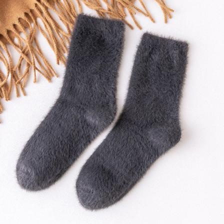 Vintervarma Fluffiga Sängstrumpor För Kvinnor, Mjuk Elastisk Coral Velvet