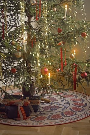 Jotex - Runder Baumwollteppich ø 120 Cm Baumwolle Gemustert ASTRID - Kaufen Baumwoll- und Flickenteppiche bei Jotex