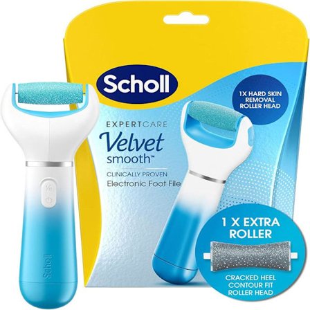Scholl Velvet Smooth Wet & Dry Elektrisk Fotfil Blå Rui