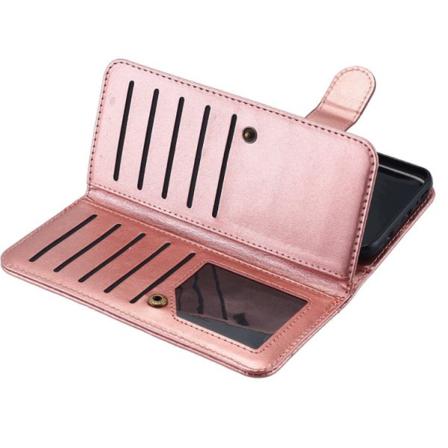 9-kort Plånboksfodral Sedelfack Med Dubbelfunktion - Iphone X/xs Rosa