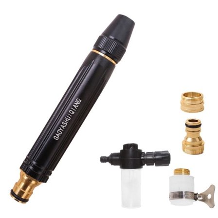 Vatten slang munstycke högtryck spray pistol trädgård slang sprinkler metall bil tvätt rak munstycke tvätt