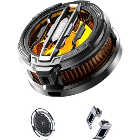 2025 Siste Modell Halvlederkjøler Vifte [Rask Nedkjøling & Isdannelse] med Magnetisk & Bakre Klemme for iPhone 15 S24 A15 iPad Tabl