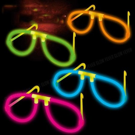Glow Sticks i Bulk 50st Glow Eyes, Självlysande Rave Party Glasögon Födelsedag Bröllop Party Gåvor Glow Party Tillbehör Jul Halloween Dekor