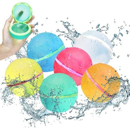 6 stk. gjenbrukbare vannballonger