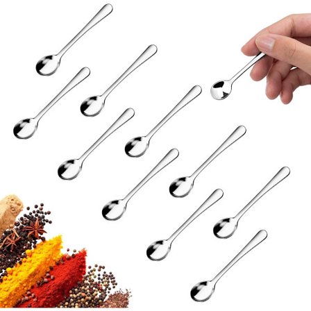 10 stk. - Ske - Køkkensauce ske - Sauce ske - Krydderiske - Små skeer til krydderiglas