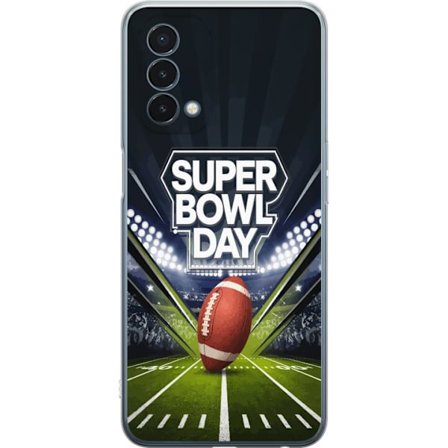 Yhteensopiva Puhelinkuori OnePlus Nord N200 5G Super Bowl Day juliste, jossa amerikkalainen jalkapallo valaistuksella varustetulla areenalla dramaatti