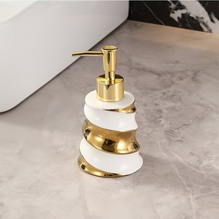 1 st Liten Keramisk Lyxig Lotionflaska/Handtvålsdispenser, Badrumstryck-Typ Tom Återfyllningsbar Flaska