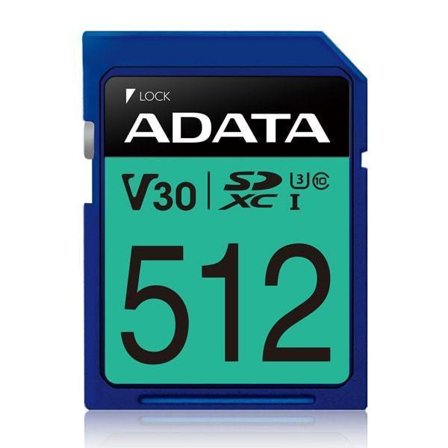 ADATA Premier Pro SDXC UHS-I U3 Class 10 (V30S) - flashminnekort - 512 GB - SDXC UHS-I