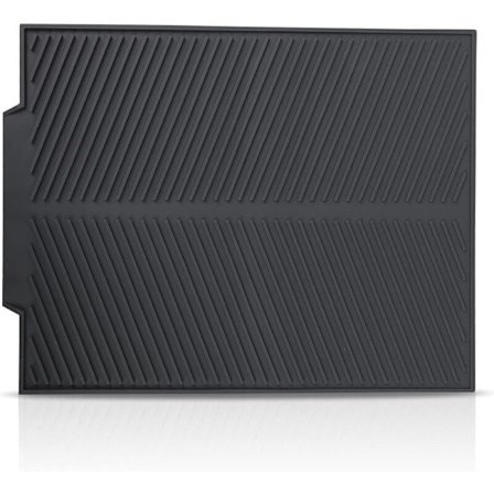 Opvaskemåtte, hurtigtørrende opvaskebakke, stor silikone opvaskemåtte til køkken, bordplade, bordtilbehør, maskinvaskbar (grå)