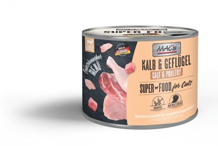 Mac's Super Food for Cats Gourmet Kalv og Fjørfe Våtfôr - 6x200g