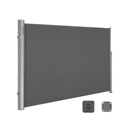 Rootzin sivumarkiisin yksityisyysnäyttö - Parvekevarjostin - Terassin tuulensuoja - Helppo kokoaminen - Alumiinirunko - Polyesterikangas - 160cm x 300