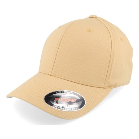 Flexfit - Beige flexfit Casquette - Wooly Combed Curry Flexfit @ Hatstore