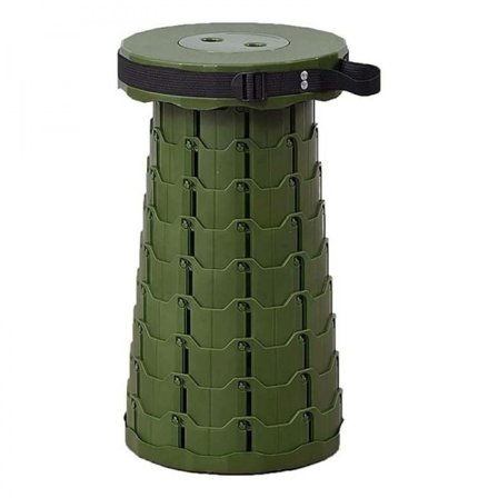 Teleskopisk hopfällbar pall för camping, fiske, utomhus - Khaki Khaki/D