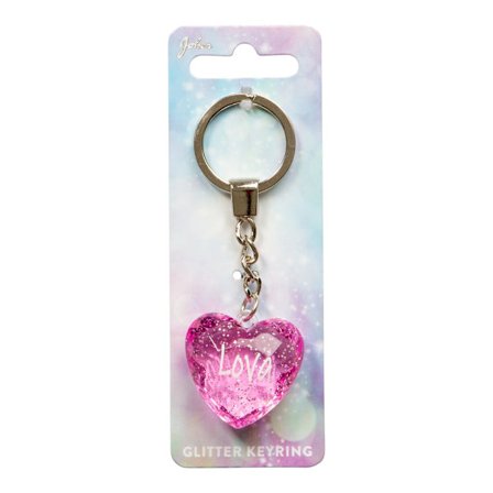Nyckelring Glitter Heart Lova