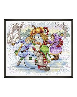 Stickpackung Bild Spaß im Schnee - M.P Studia