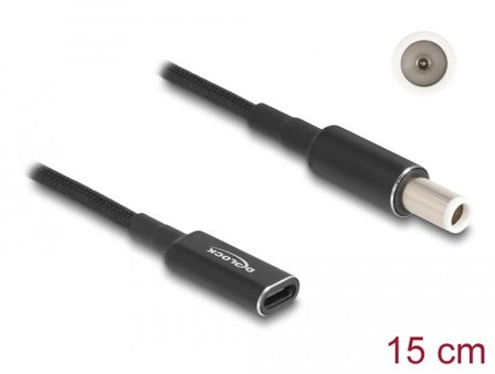 Delock strømadapter - 24 pin USB-C til 7,4 x 5,0 mm DC-jakk - 15 cm