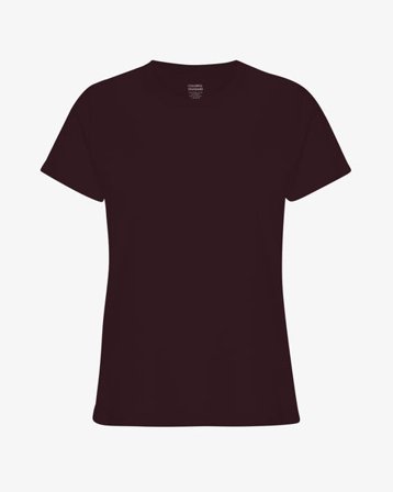 Women Light Organic Tee - Oxblood Red - Female - XS