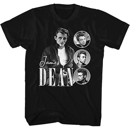James Dean Skådespelare Svartvit profilbilder Vuxen kortärmade t-shirts Vintage stil grafiska t-shirts