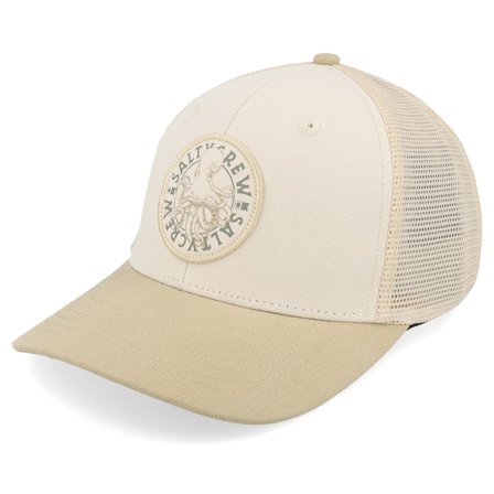 Salty Crew - Beige trucker Keps - Tentacles Retro Birch Khaki Trucker @ Hatstore