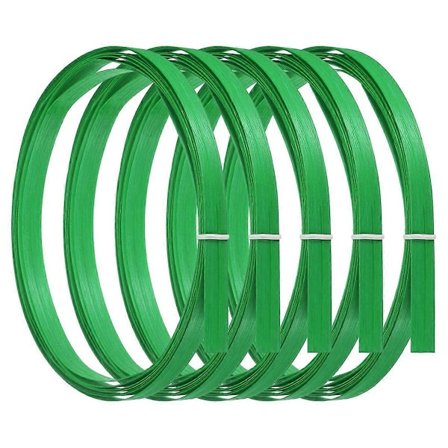 Bambusstrimler til vævning, tynd flad kurverør, grøn