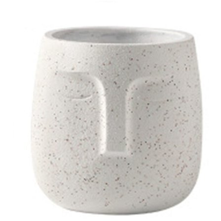 Betongkruka för växter Modern inomhus utomhus huvudkruka ansiktsvas staty kruka för heminredning