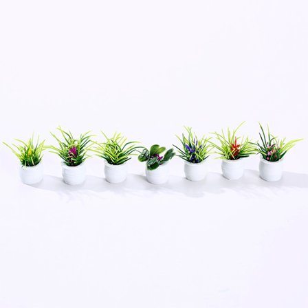 14 stk dukkehus miniatyrplanter Bonsai plante 1:12 Mini potteplanter