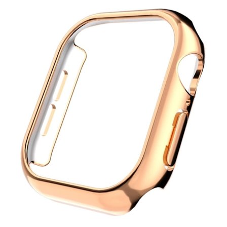 Apple Watch Series 10 42 mm etui Galvanisert, hult, hardt, støtsikkert beskyttelsesdeksel - Rose Gull