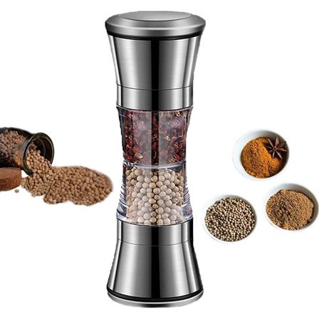 Salt- och pepparkvarn, 2 i 1, med justerbar grovkvarn