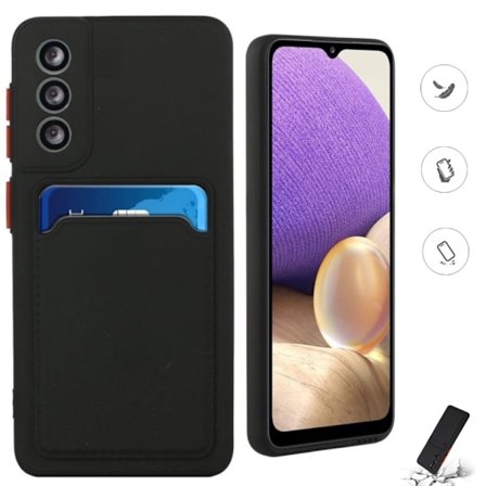 Musta korttikotelo kotelo Samsung A21S/A20E/A50/A10 -