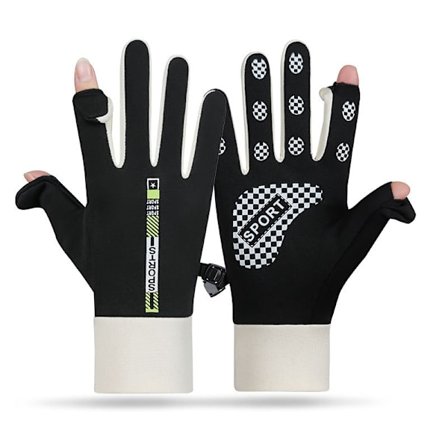 Varme vinterhansker for sykling, vanntette og sklisikre (Dame/svart)