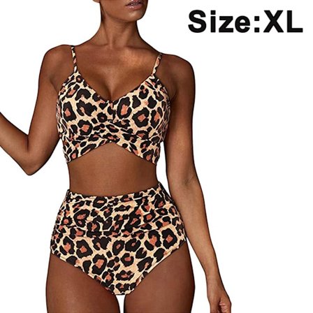 Women's High Waisted Bandage Bikini Set Wrap Two Piece Push Up Swimsuits Criss Cross Ladies Swimwear