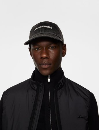 J. Lindeberg Pitstop Washed Cotton Cap - Black - ONE SIZE