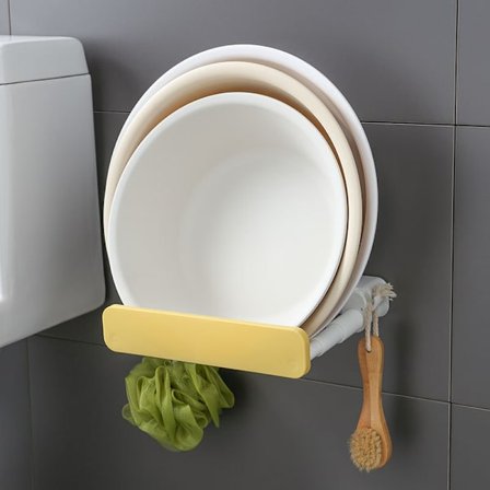 Gul Punch Gratis Tilbagetrækkelig Skjult Vask Hylde Toilet Opbevaring