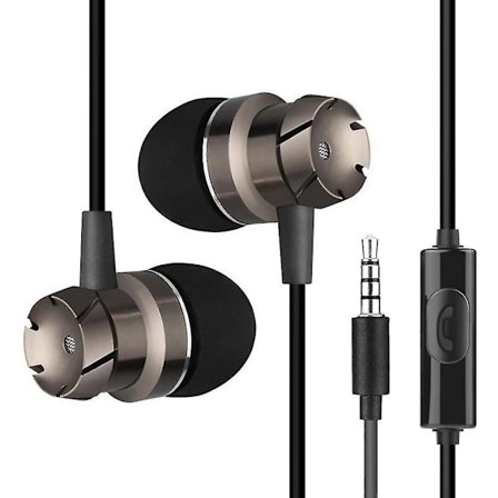 3,5 mm trådbundet headset Turbo Subwoofer med vetetrådsstyrda hörlurar i örat