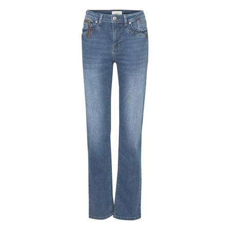 Pulz Jeans Pzemma Jeans Straight Leg Karo Blå, Dame, Størrelse: W28 L32