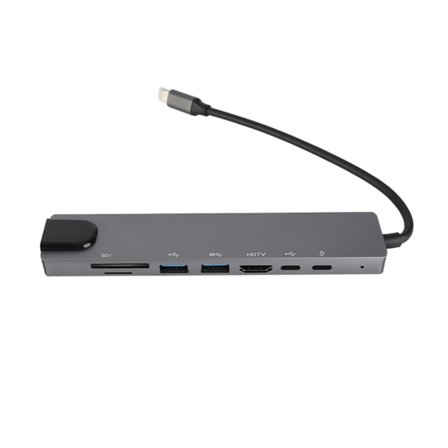 8-i-1 Type-C Hub til HDMI RJ45 PD USB Docking Station