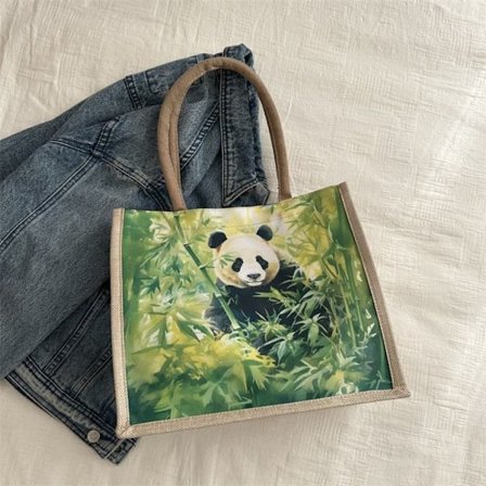 Tecknad tygväska Broderad axelväska 2 2