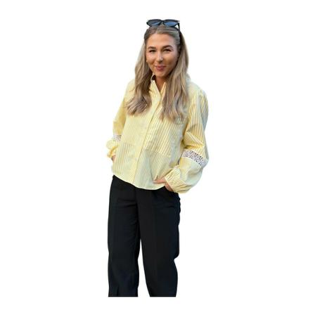 A-View Tiffany shirt stripe Av3451 Gul, Dame Skjorter, Størrelse: XS