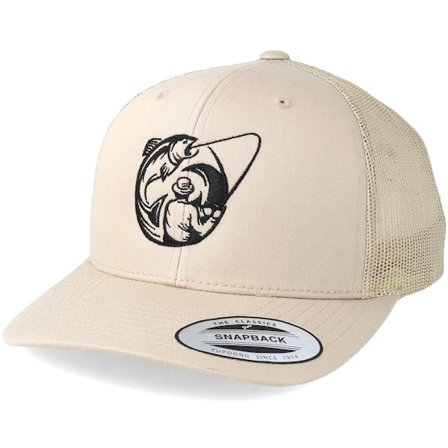 Hunter - Beige trucker Lippis - Fishing Circle Khaki Trucker @ Hatstore
