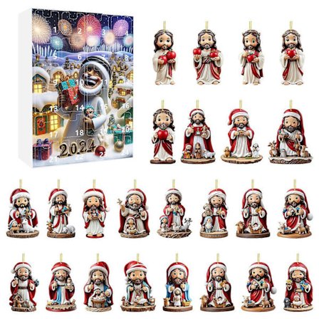 Julekalender blind box jule nedtællingskalender ferie vedhæng jule blind box