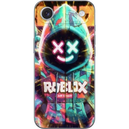 Yhteensopiva Puhelinkuori Apple Apple iPhone 17 Air Neonvärisellä Roblox-hupparihahmolla on hehkuvia efektejä ja energialla täytetty tausta, moder