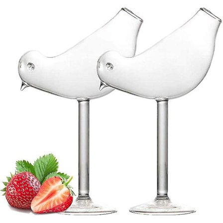 Fugleformet Cocktailglas 5 Oz/150 Ml 2 stk Unikt Champagneglas 2 stk Glasvarer Velegnet