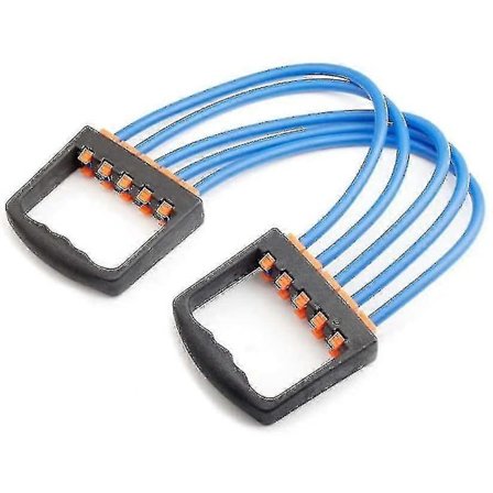 Bröstexpander, Gym Träning Bröstdrag Expander Fitness Dragare Fem Avtagbara Gummiband 1st blå