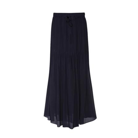 Alysi, Long skirt in flounces Zwart, Dames, Maat:L