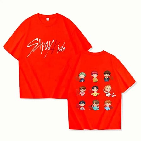 K-POP Stray Kids T-shirt Herr Dam Tryckt Högkvalitativ Bomulls T-shirt Kortärmad T-shirt Oversize T-shirts Toppar Kläder 6