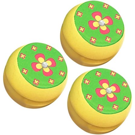 3 st Ladybug Trä Yoyo Leksaker Barn Pedagogiska Leksaker Trådkontroll Leksaker (Fyrbladklöver)