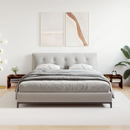 vidaXL Sängbord 2 st rökfärgad ek 40x30x30 cm konstruerat trä