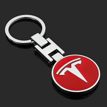 Car Logo Nyckelring Ring 3d Chrome Metal Car Tesla Nyckelring - stock