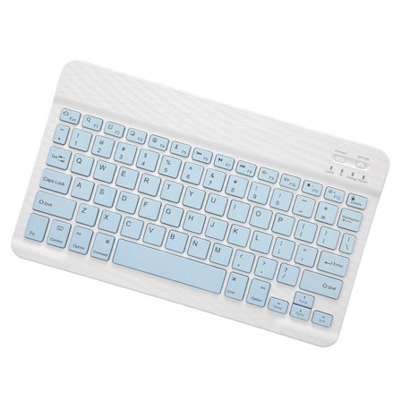 Trådlöst Bluetooth-tangentbord Ultra Slim Portabelt för iPad Pro Mini Auto Sleep Genvägstangenter Himmelsblå